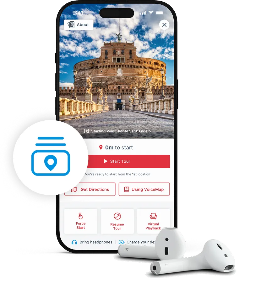 VoiceMap iPhone app showing an audio tour