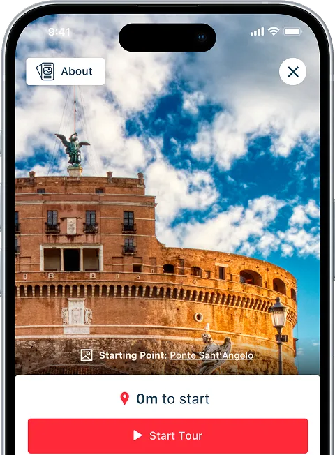 Starting a self-guided walking tour in the VoiceMap app