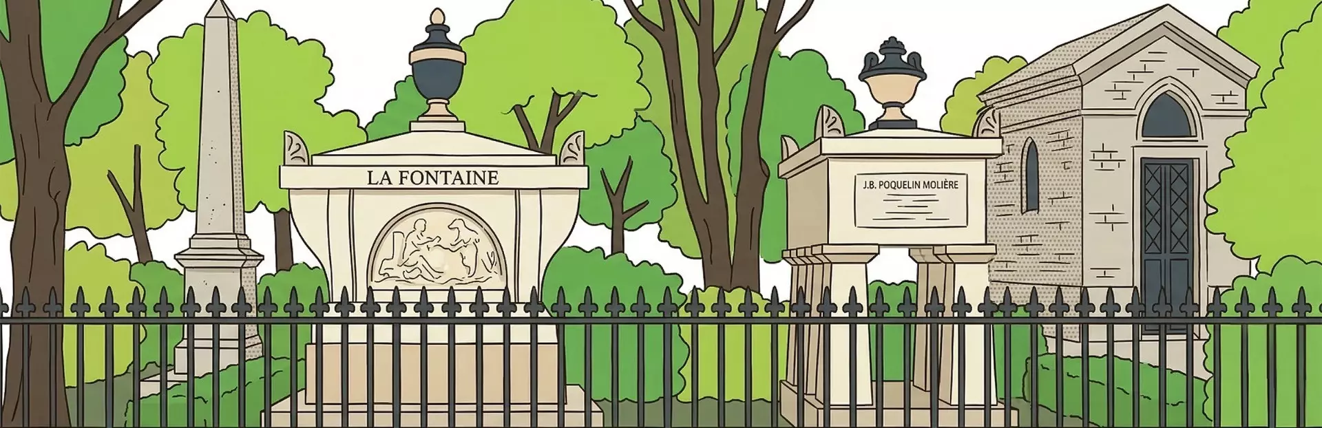 Tombs of Molière and La Fontaine