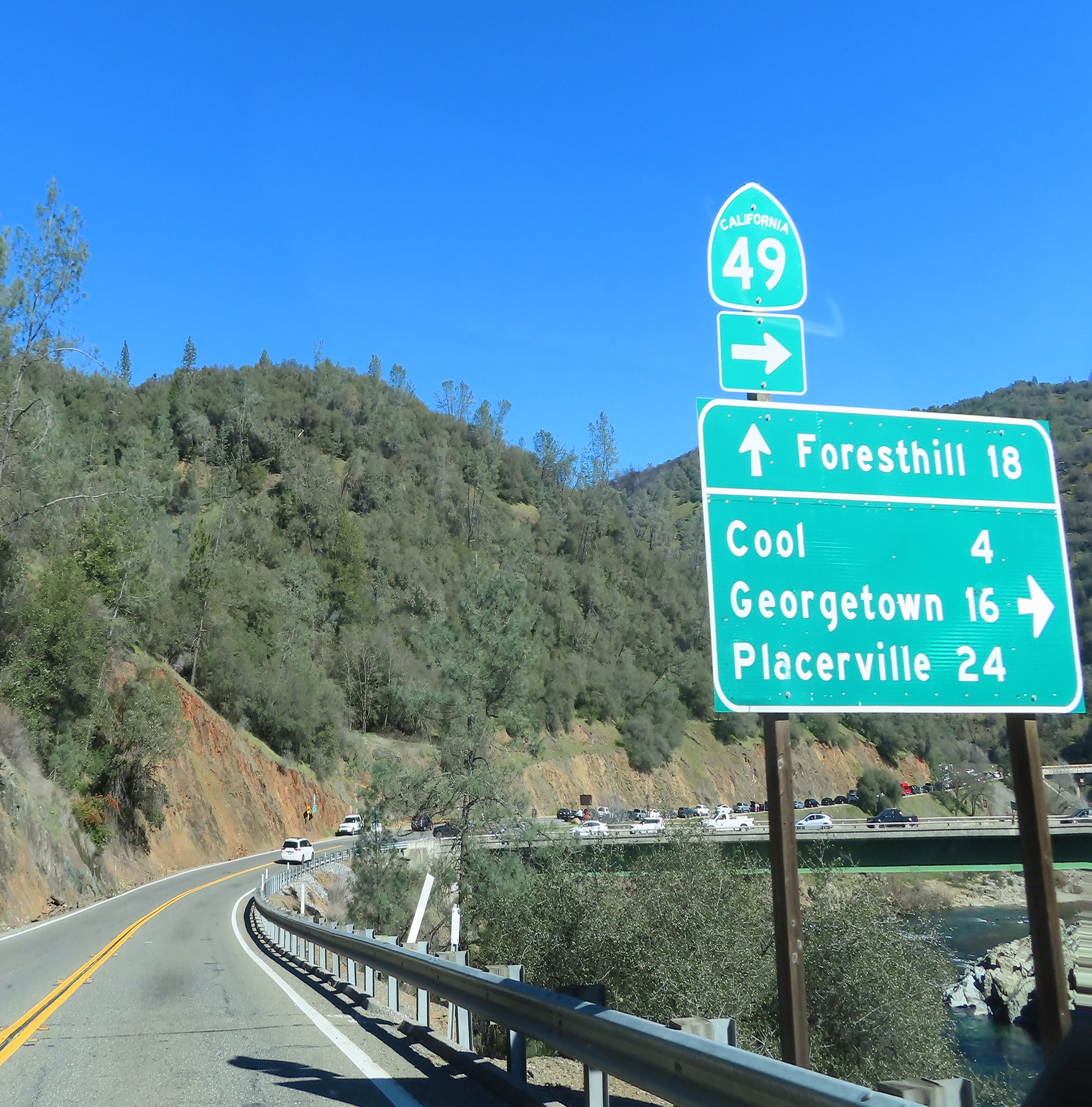 Turn right and Cross North Fork of American River » Placer County